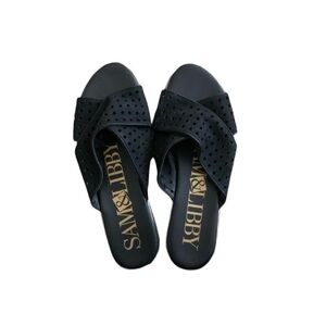 Sam & Libby | Black Vintage Sandal Size 10 Retro 90’s Y2K Black and White